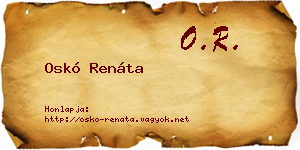 Oskó Renáta névjegykártya
